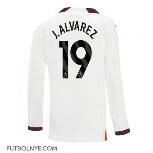Camiseta Manchester City Julian Alvarez #19 Visitante Equipación 2023-24 manga larga